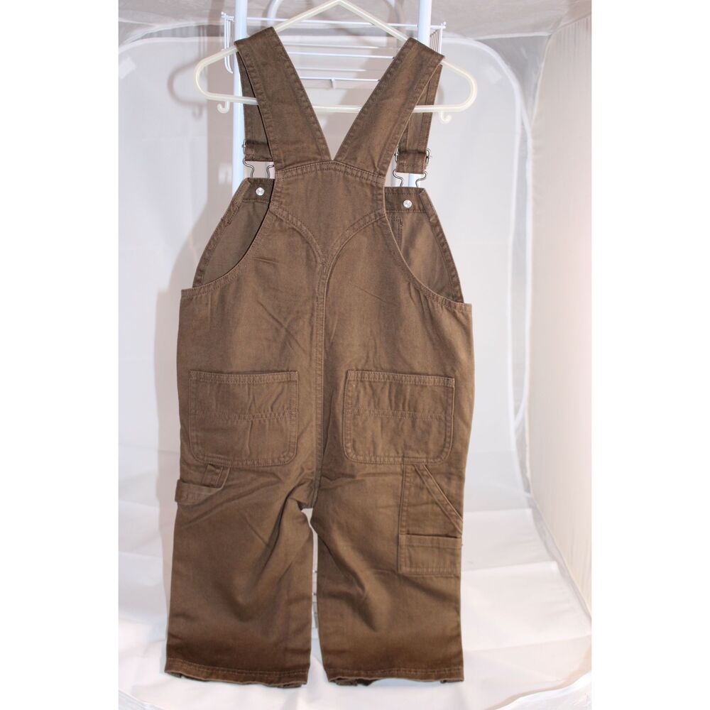 CE Schmidt Unisex Brown Adjustable Straps Front Pockets Corduroy Overalls Size M